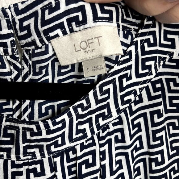 ANN Taylor LOFT Black and White Womens Blouse Size‎ Small - Picture 6 of 7